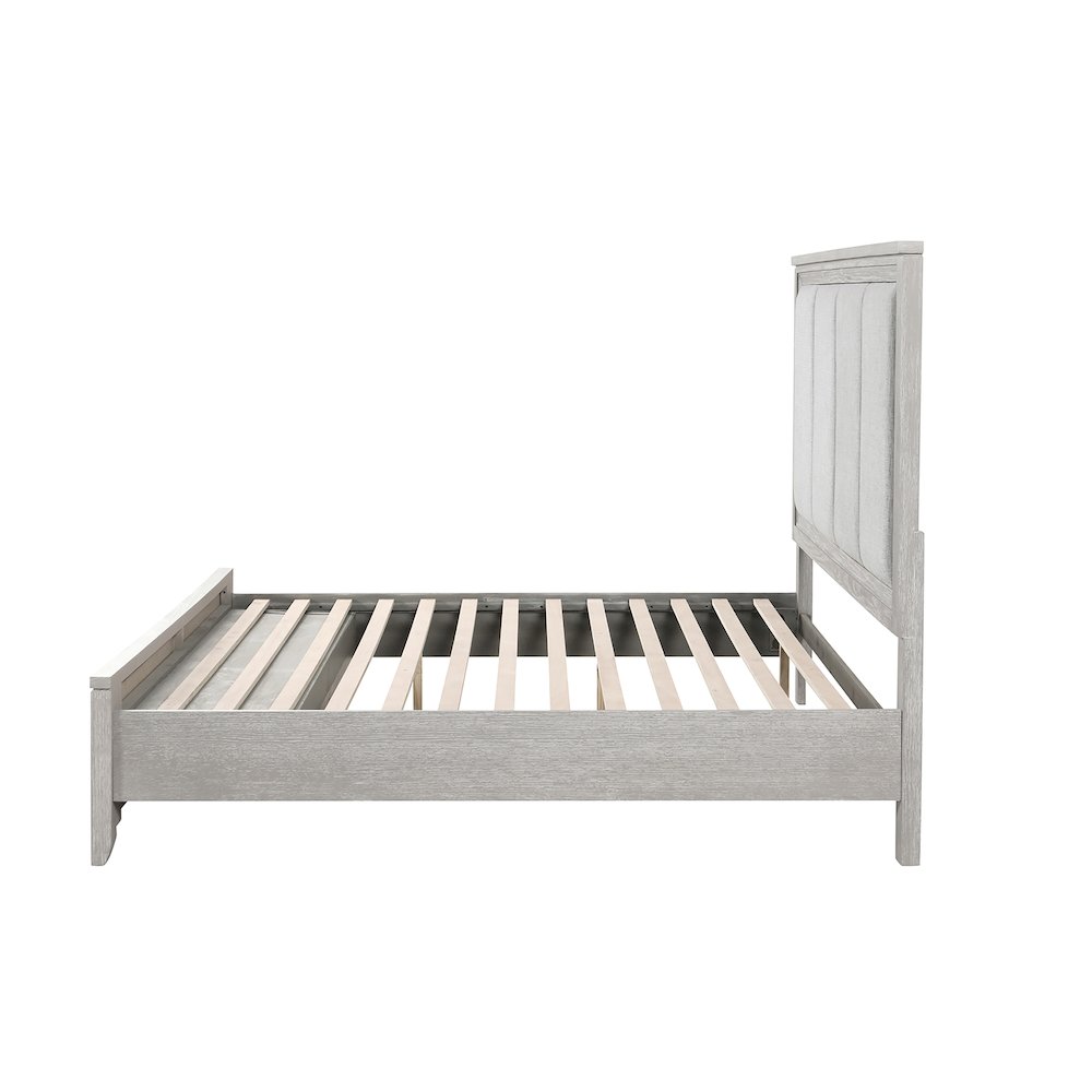 Fiona Wood Queen Storage Bed in Mist Gray
