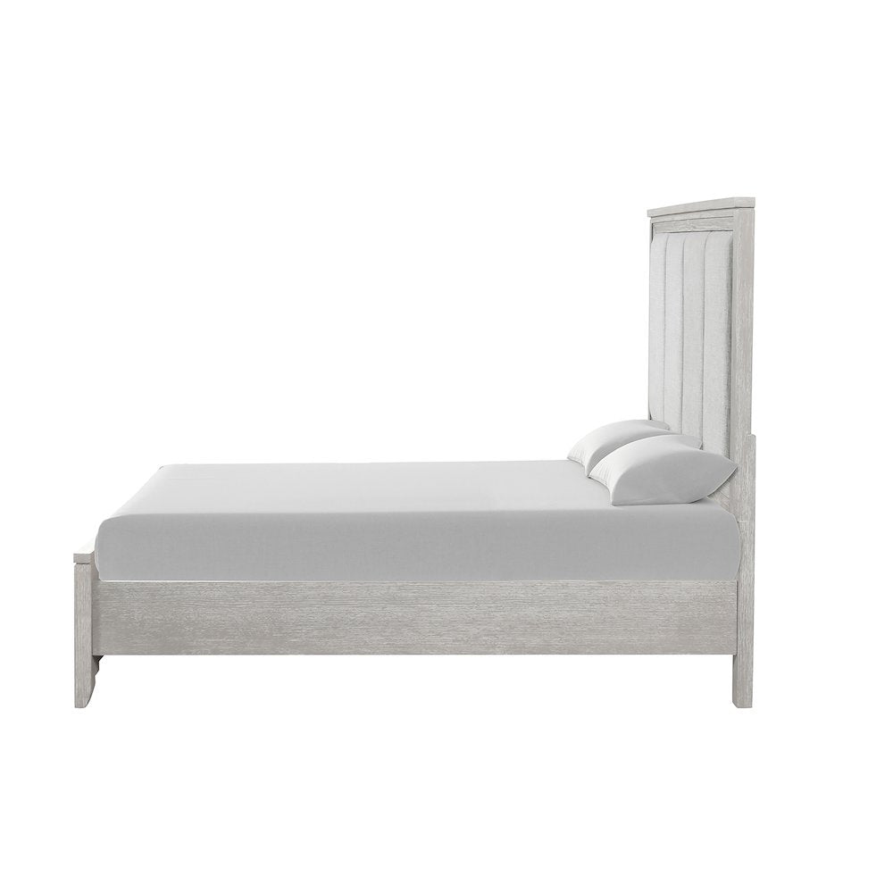 Fiona Wood Queen Storage Bed in Mist Gray