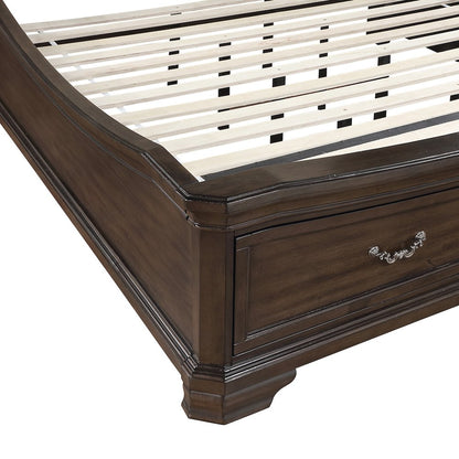 Lyndhurst Wood King Upholstered Bed in Walnut
