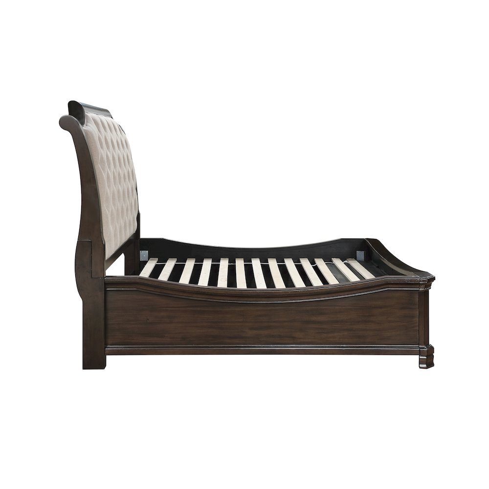 Lyndhurst Wood California King Upholstered Bed in Walnut