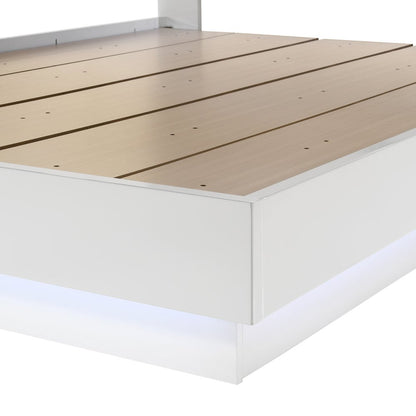 Paradox Wood King Platform Bed in White