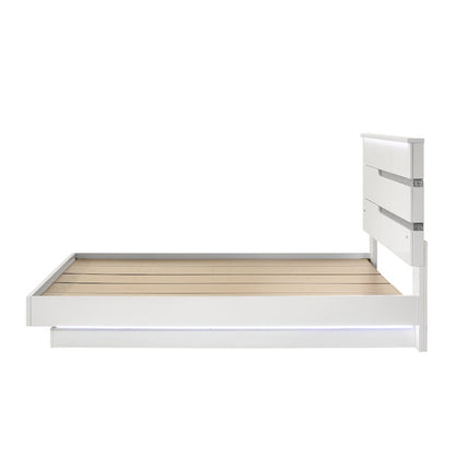Paradox Wood King Platform Bed in White