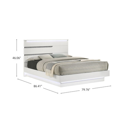 Paradox Wood King Platform Bed in White