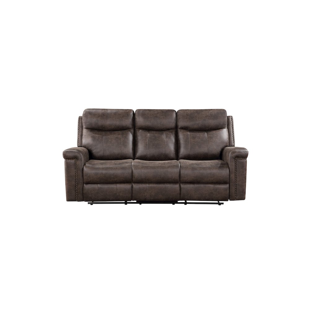 Quade Sofa W/Dual Recliner-Mocha