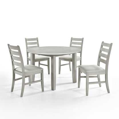 Furniture Pascal 47" Wood Round Dining Table in Driftwood