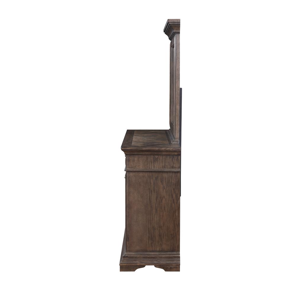 Furniture Mar Vista Solid Wood Dresser with Mirror in Brushed Walnut