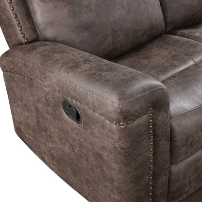 Quade Sofa W/Dual Recliner-Mocha