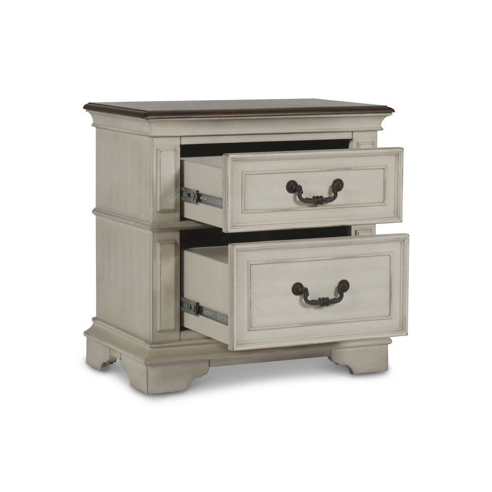 Anastasia Wood Nightstand in Ant. White (Set of 2)