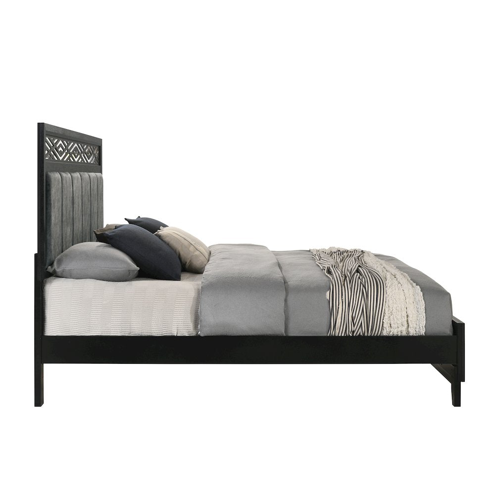 Obsidian Wood Queen Bed, Black