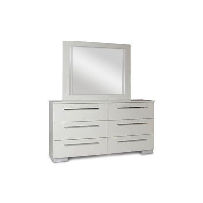 Furniture Sapphire Wood 6-Drawer Dresser in White