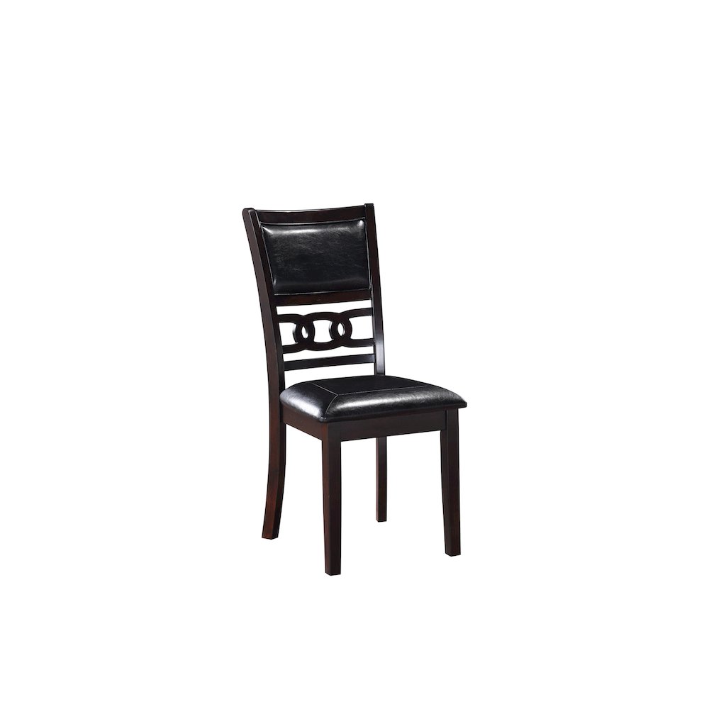 Gia 5-Piece 60" Wood Rectangular Dining Set with 4 Chairs in Ebony