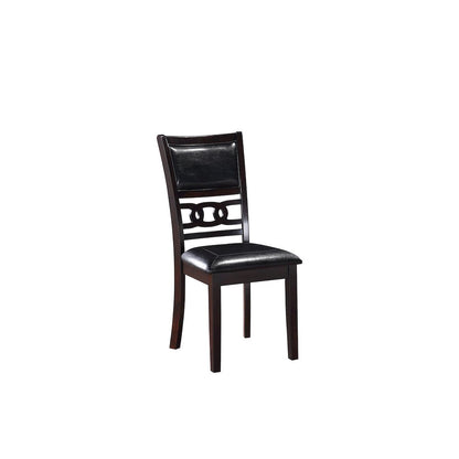 Gia 5-Piece 60" Wood Rectangular Dining Set with 4 Chairs in Ebony