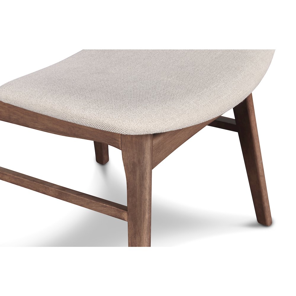 Oscar 5-Piece Wood Round Dining Table Set in Walnut/Beige