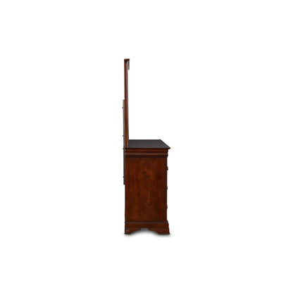 Furniture Versailles Solid Wood Engineered Wood Dresser in Cherry