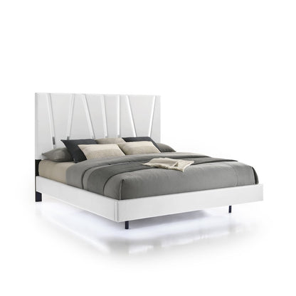 Europa 4-Piece Wood California King Bedroom Set (B/Dr/Mr/Ns), White