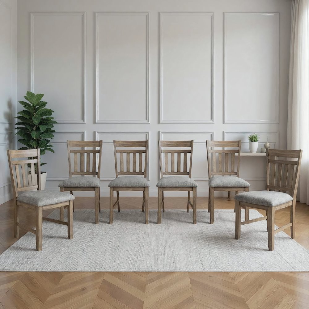 Harrisburg Wood Dining Chair in Walnut (Set of 6)