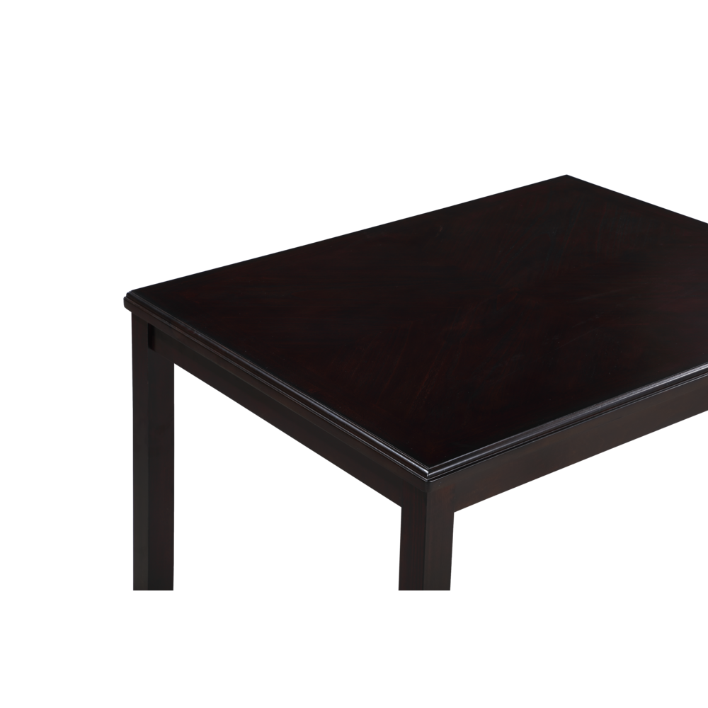 Gia 5-Piece 48" Wood Rectangular Dining Set with 4 Chairs in Ebony