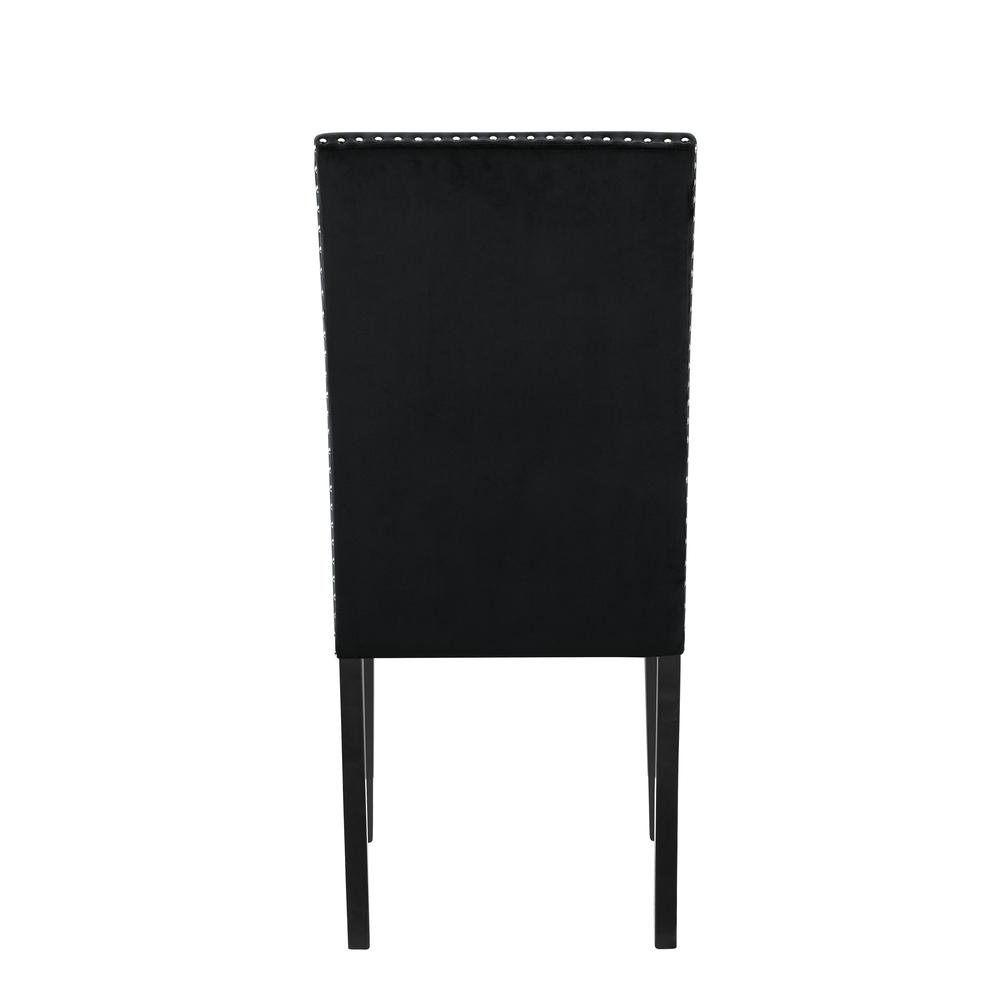 Furniture Celeste 5-Pc Faux Marble Round Dining Set  4 Chair-Black
