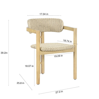 Sedona 5-Piece Wood Outdoor Dining Set in Natural