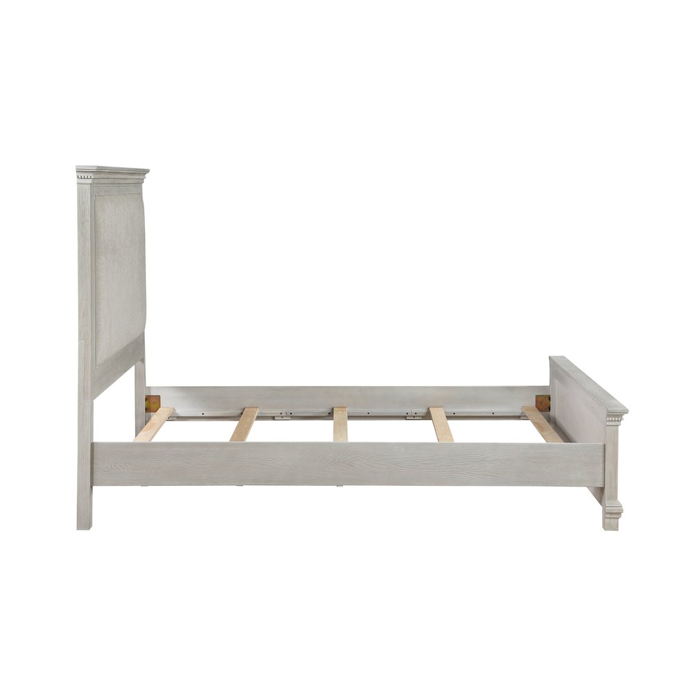 Silver Sands 5Pc Wood Queen Bedroom Set w 2 Ns in Gray
