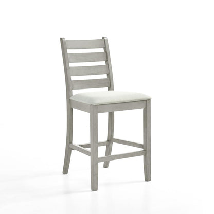 Furniture Pascal Wood Counter Chair in Driftwood (Set of 2)
