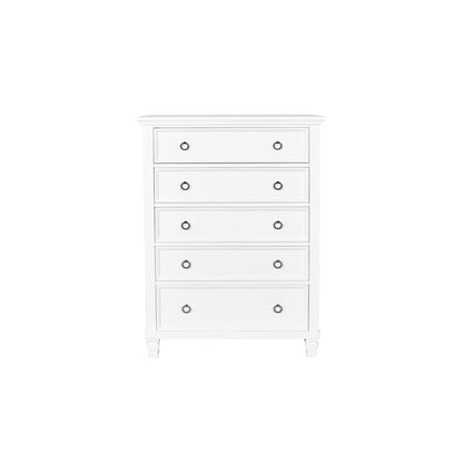 Furniture Tamarack 5-Piece Wood King Bedroom Set in White