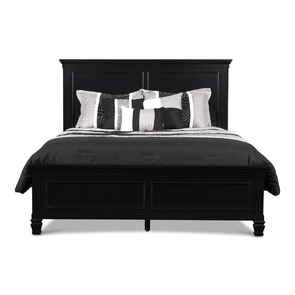 Tamarack 4-Piece Wood Queen Bedroom Set with Nightstand in Black