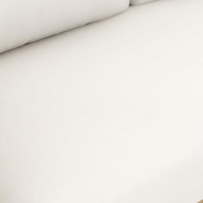 Wood Patio Loveseat With Linen Beige Finish For Outdoor Relaxation
