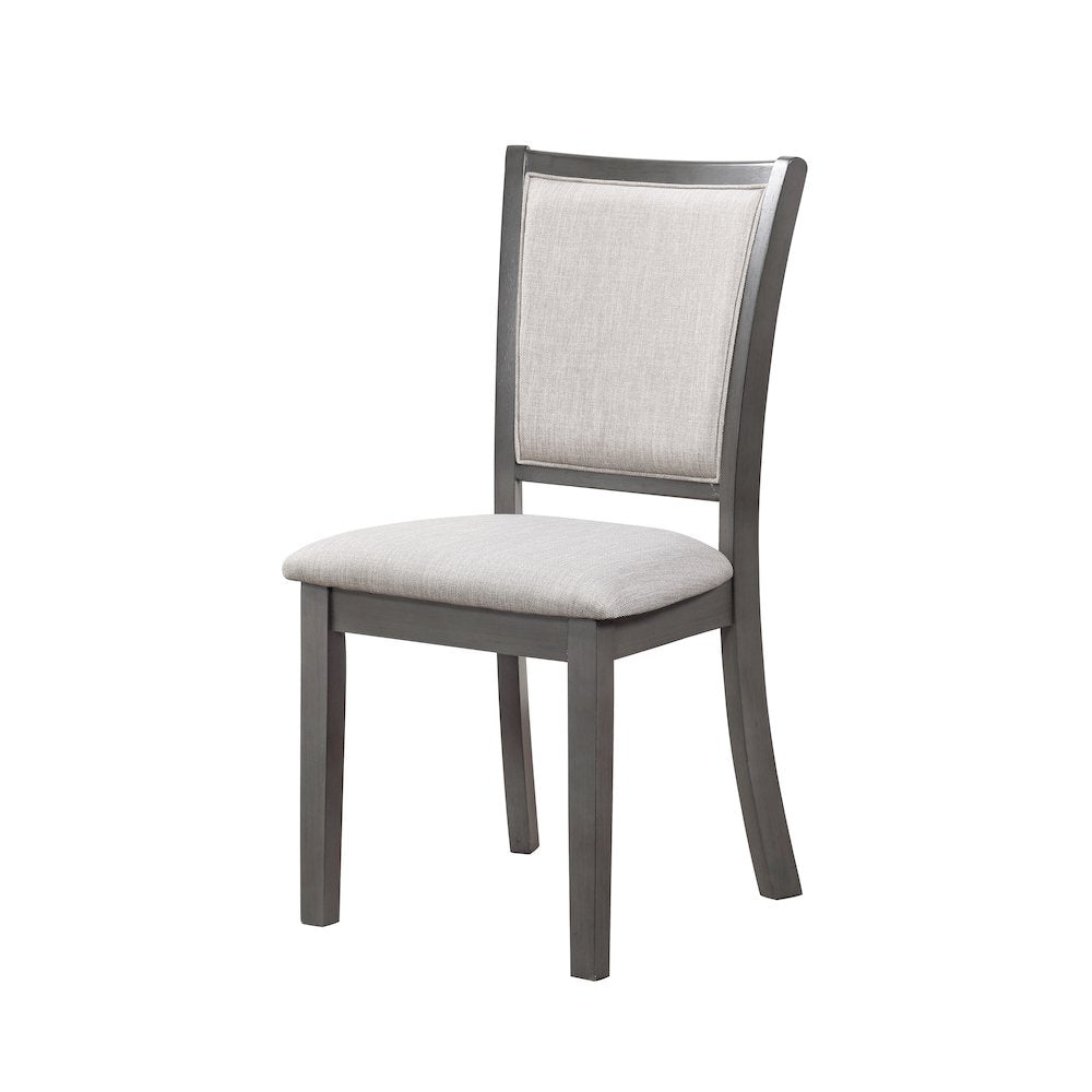 Amy Wood Dining Chair in Gray (Set of 6)