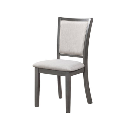 Amy Wood Dining Chair in Gray (Set of 6)
