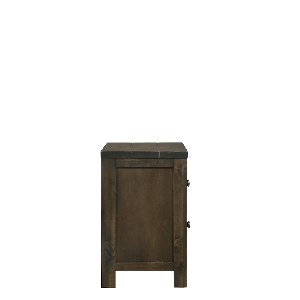 Blue Ridge 3-Piece Wood Chest with 2 Nightstands in Gray