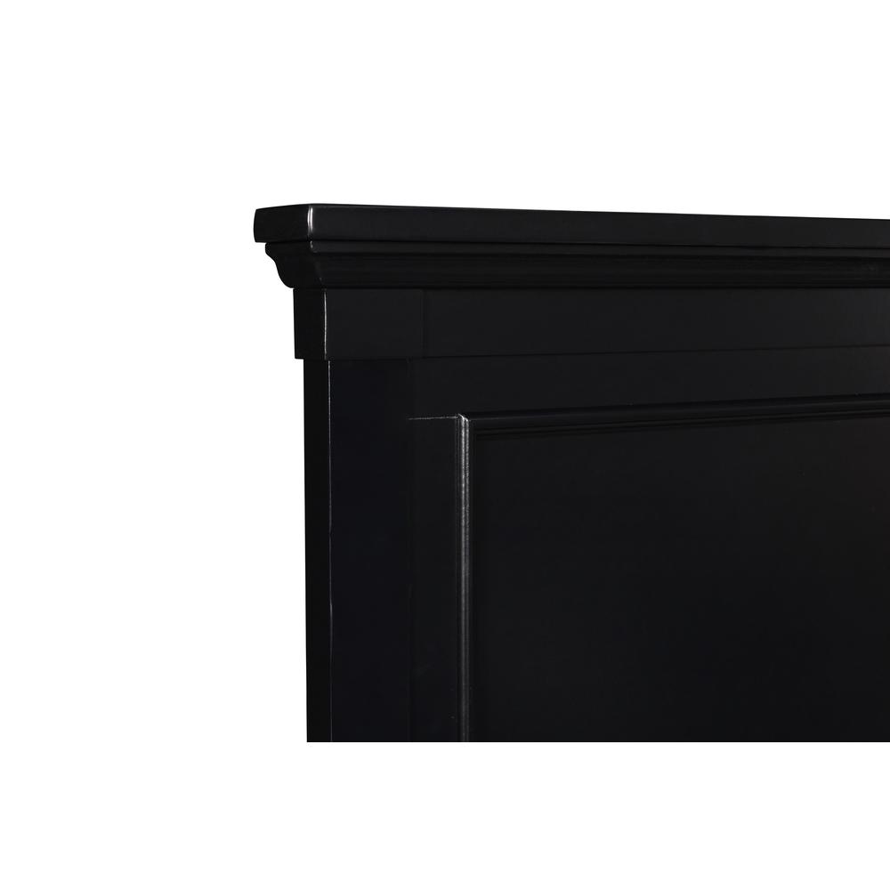 Furniture Tamarack Solid Wood California King Panel Bed in Black