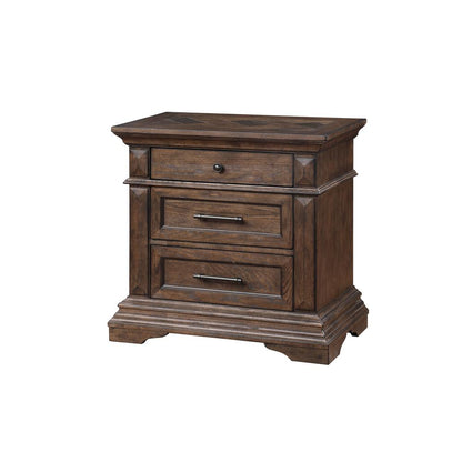 Mar Vista 4-PC Cal King Wood Bedroom Set with Nightstand in Walnut