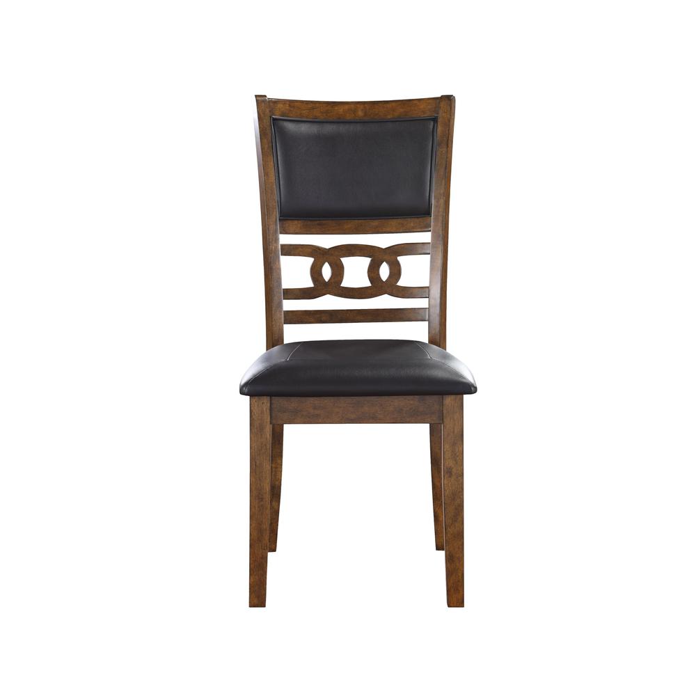 Gia Brown Wood Dining Chair with PU Seat (Set of 6)