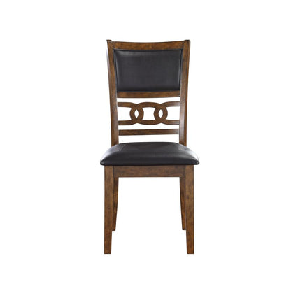 Gia Brown Wood Dining Chair with PU Seat (Set of 6)