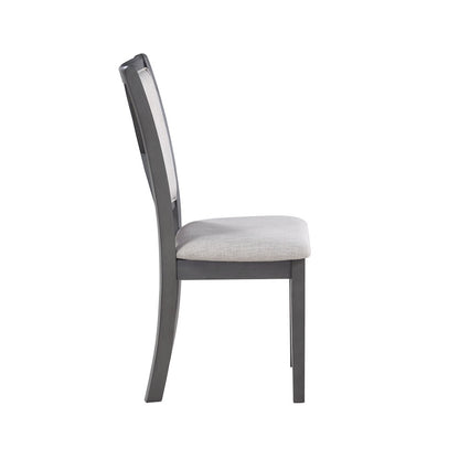 Amy Wood Dining Chair in Gray (Set of 6)