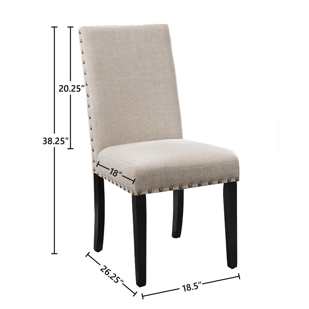 Crispin Natural Beige Solid Wood Dining Chair (Set of 6)