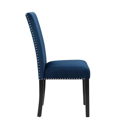 Celeste Blue Wood Upholstered Dining Chair (Set of 6)