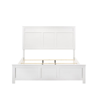 Andover 4-Piece King Wood Bedroom Set with Nightstand in White