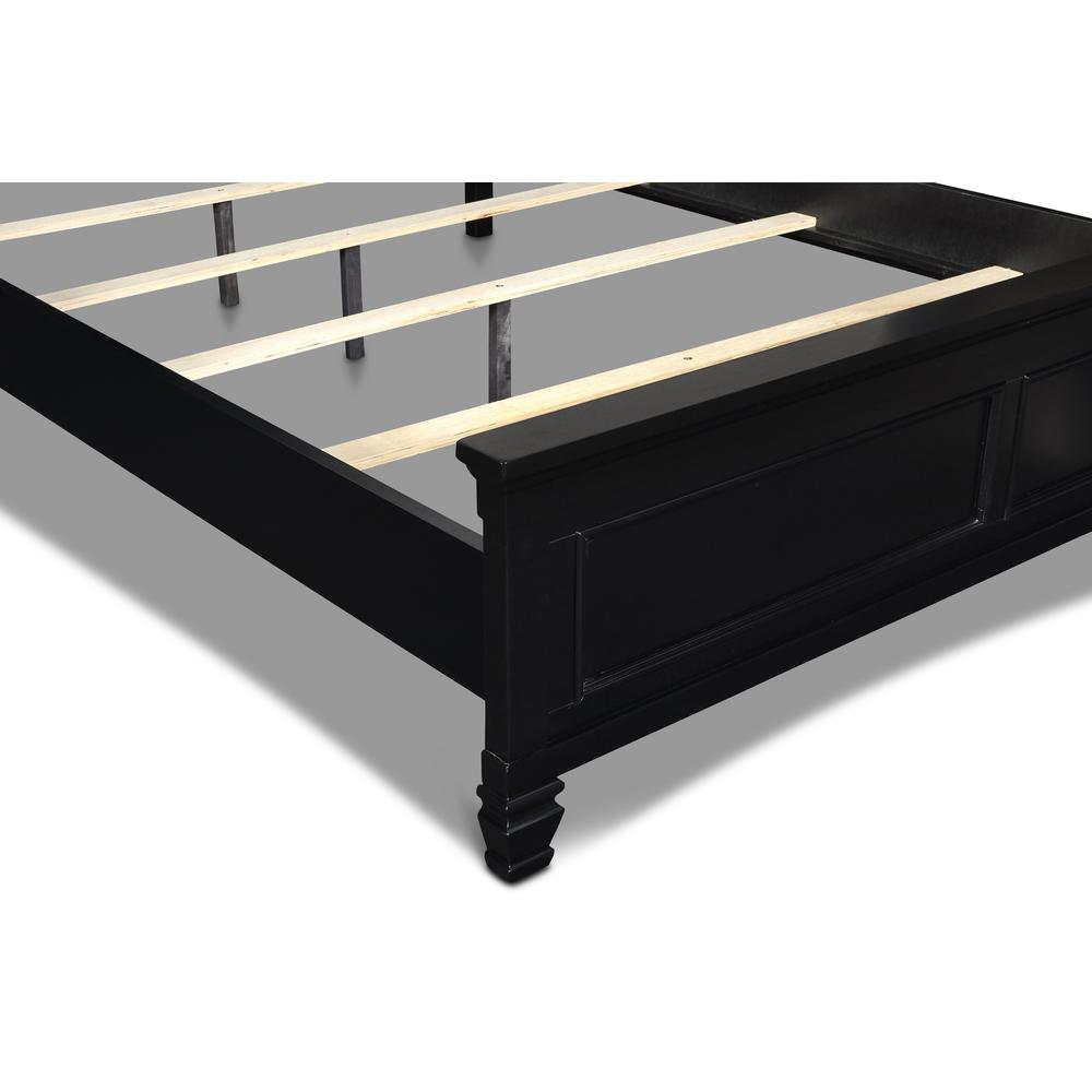 Furniture Tamarack Solid Wood California King Panel Bed in Black