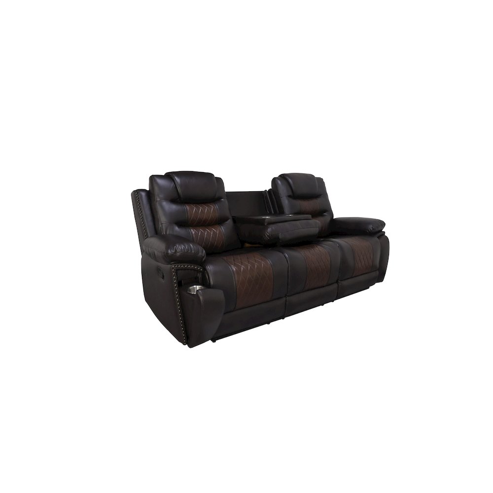 Nikko Sofa W/Pwr Fr-Brown