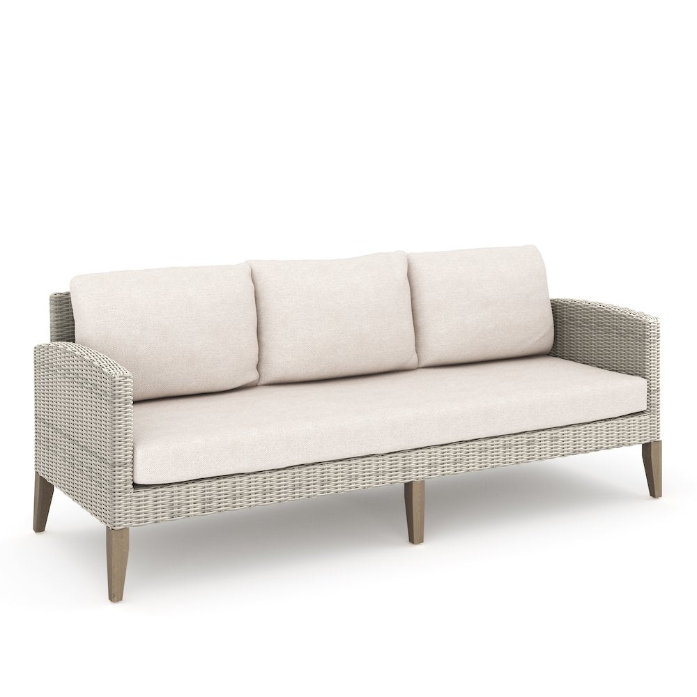Carezza 5-Piece Wood Patio Conversation Set, Taupe