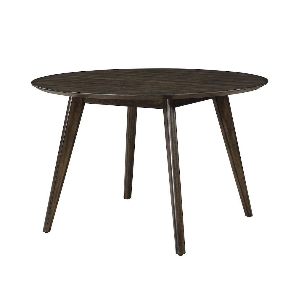 Rex 48" Wood Round Dining Table, Walnut