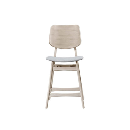 Oscar Wood Counter Chair in White Ash/Gray (Set of 6)