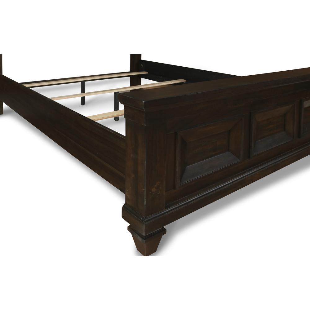 Furniture Sevilla Contemporary Wood King Bed in Walnut