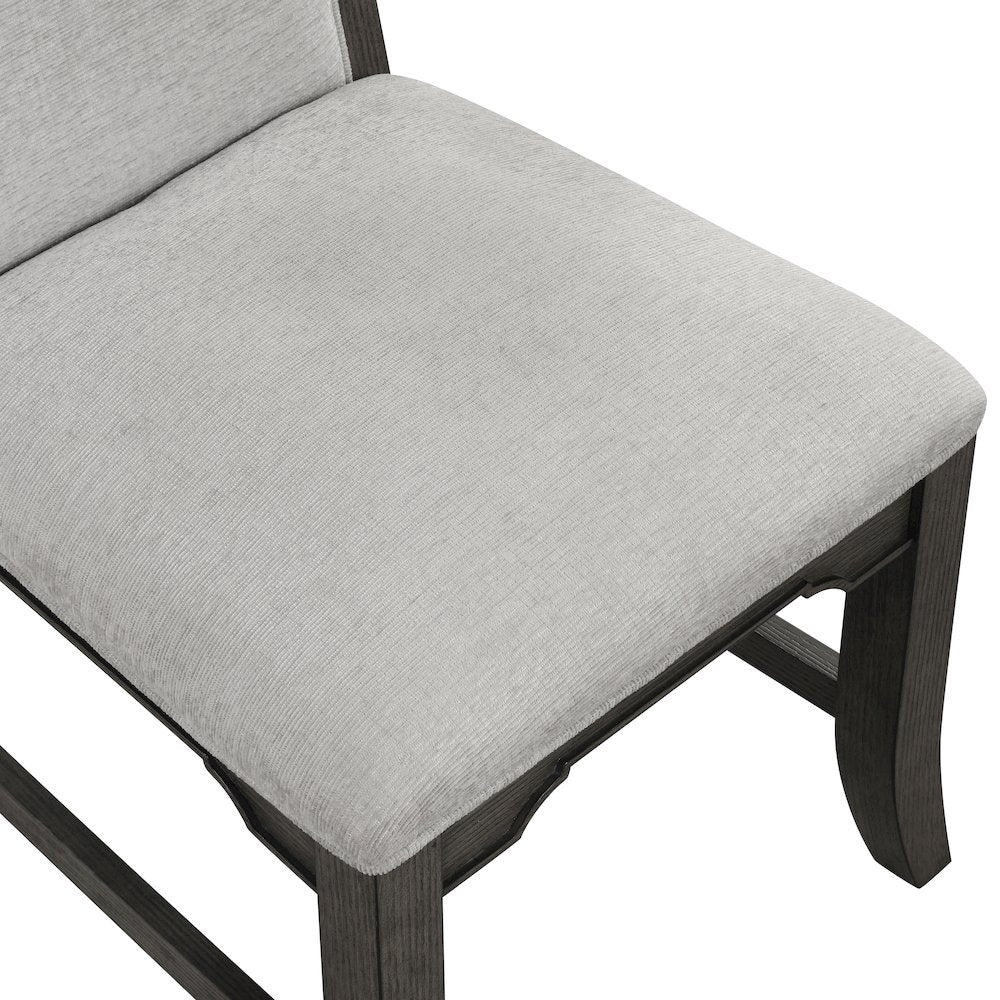 New Classic Furniture Lisbon 5-Piece Wood Rectangle Dining Set in Gray