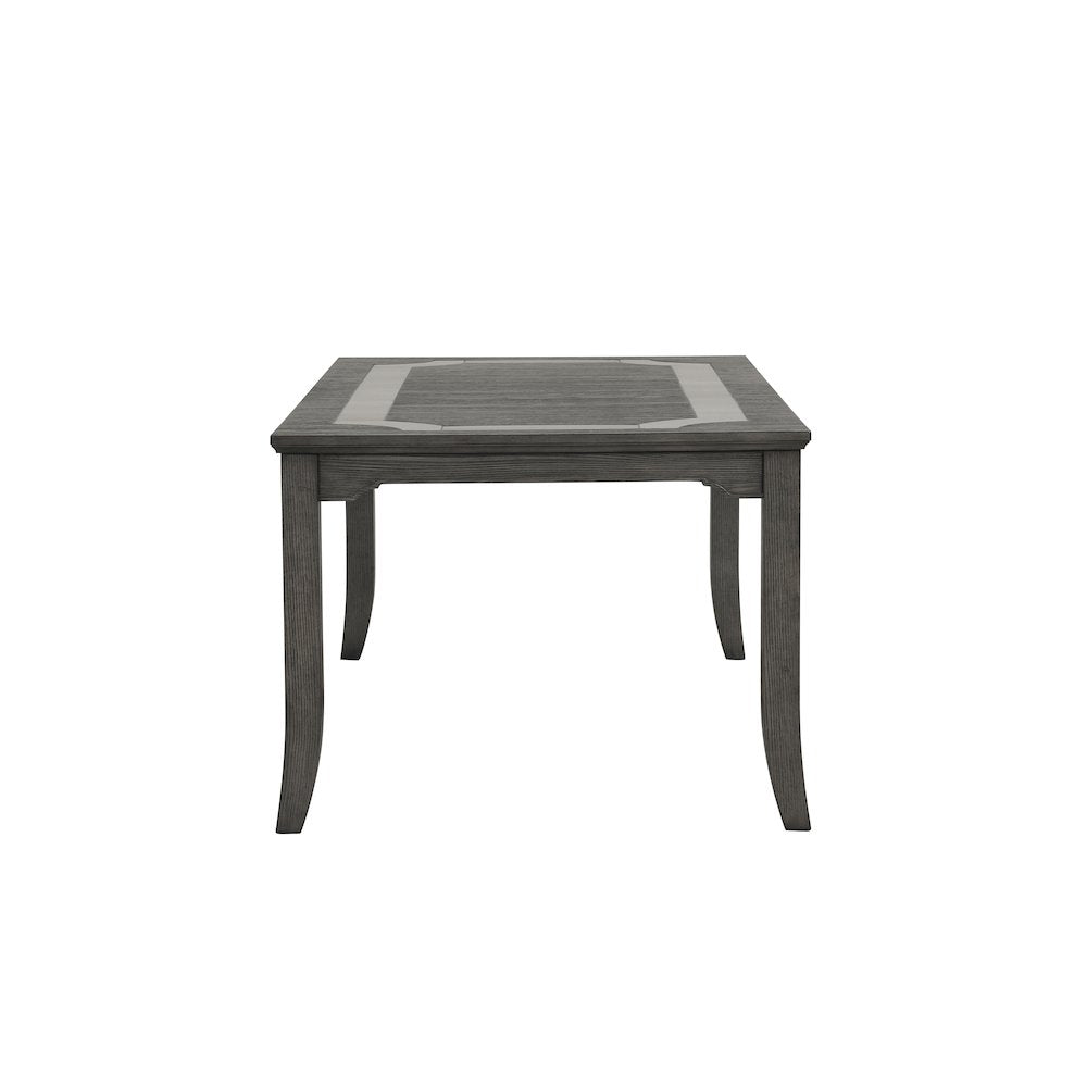 New Classic Furniture Lisbon 5-Piece Wood Rectangle Dining Set in Gray
