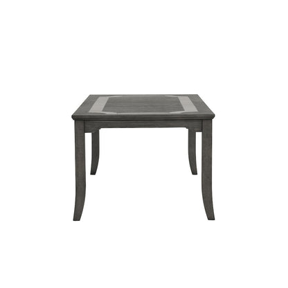 New Classic Furniture Lisbon 5-Piece Wood Rectangle Dining Set in Gray