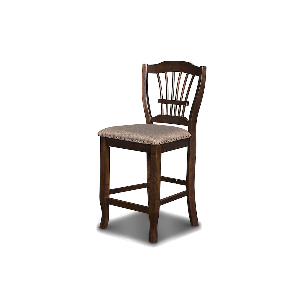 Bixby Wood Counter Chair in Espresso Brown (Set of 6)