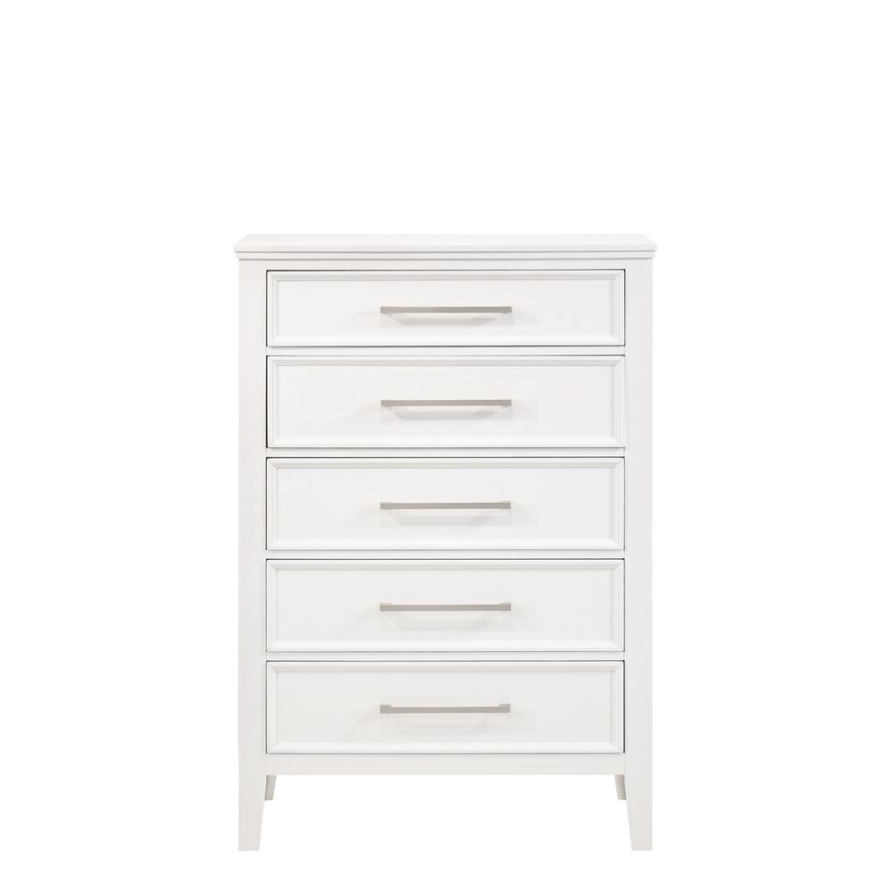 Furniture Andover 5-Piece King Wood Bedroom Set in White